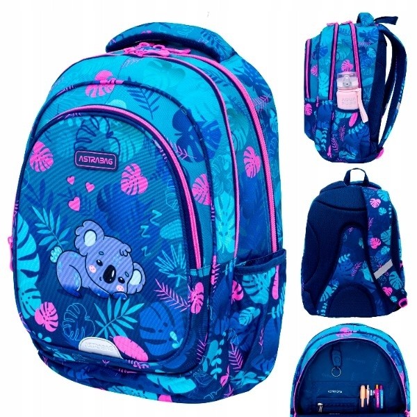 Školský batoh Sweet Koala AstraBag s ergonomickým dizajnom a odrazkami